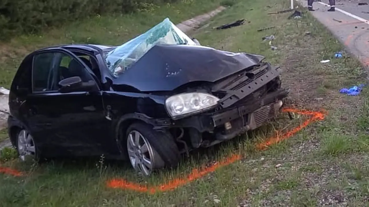 accidente de tráfico, choque, colisión, salida de vía, salirse de la vía,