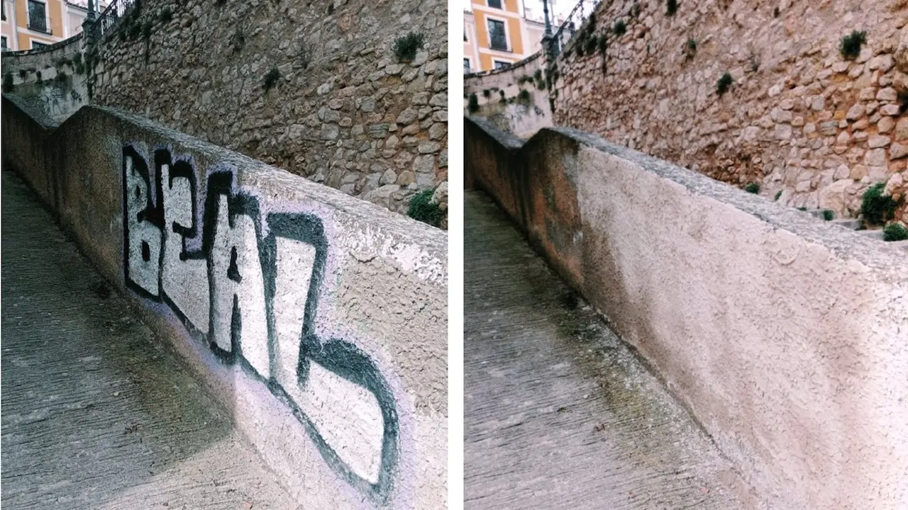 El Ayuntamiento de Cuenca sanciona a cuatro grafiteros con 1.500 euros a cada uno
