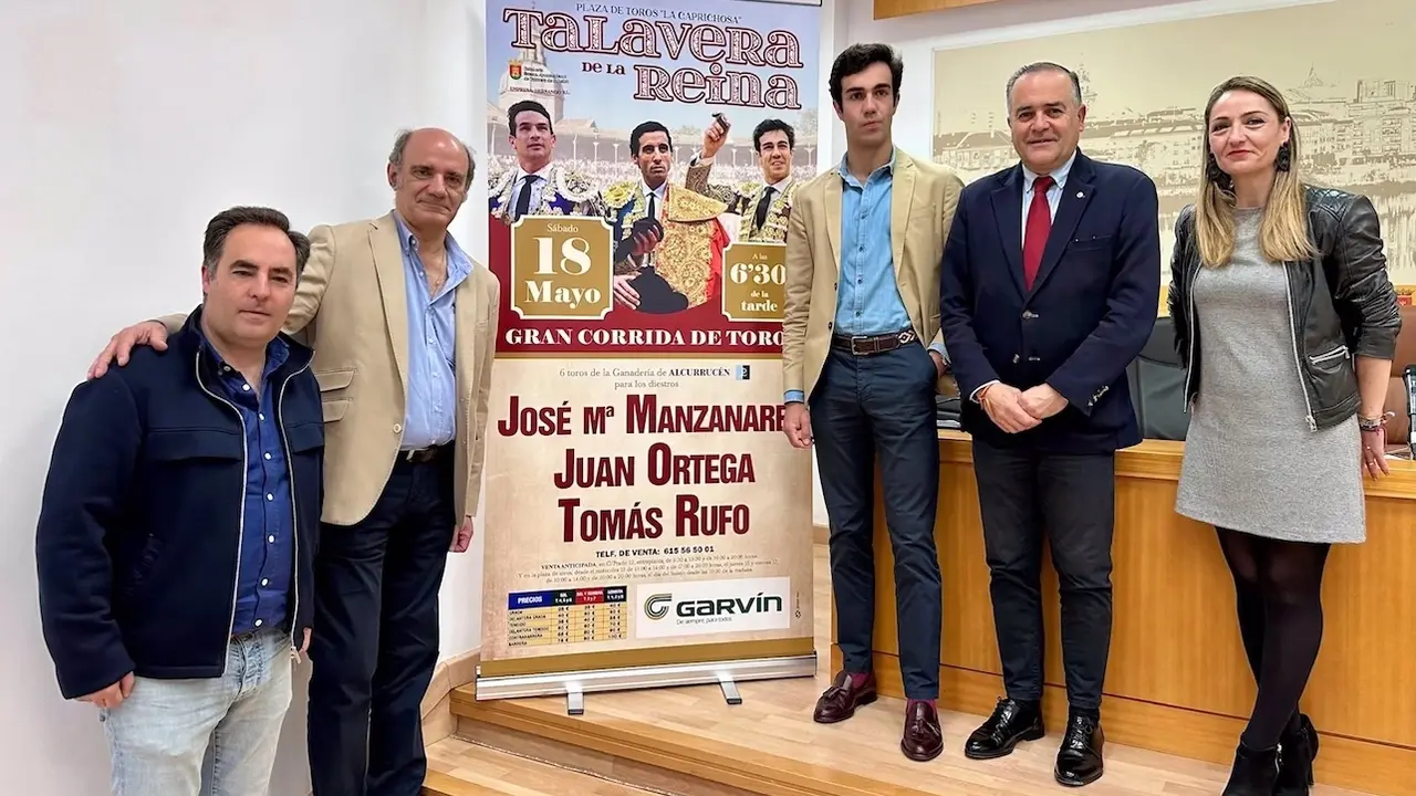Manzanares, Juan Ortega y Tomás Rufo torearán el 18 de mayo en Talavera de la Reina (Toledo)