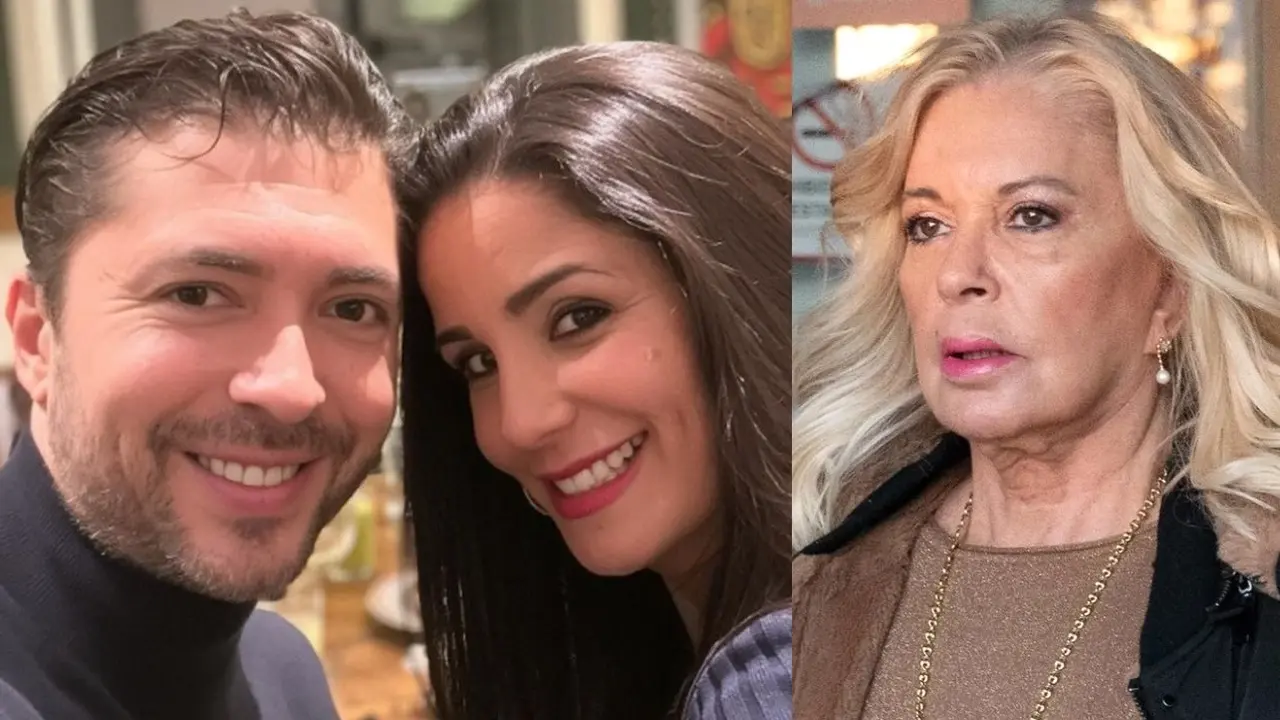 En el fotomontaje Ángel Cristo junto a su pareja Ana Hermida y Bárbara Rey