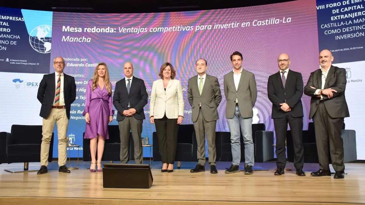 La consejera de Economía, Empresas y Empleo, Patricia Franco, ha inaugurado el VIII Foro de Empresas de Capital Internacional de Castilla-La Mancha