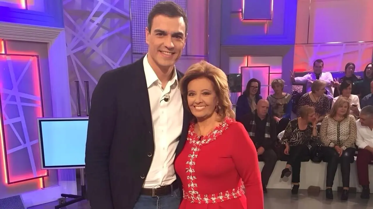Pedro Sánchez, en una imagen de archivo, con María Teresa Campos