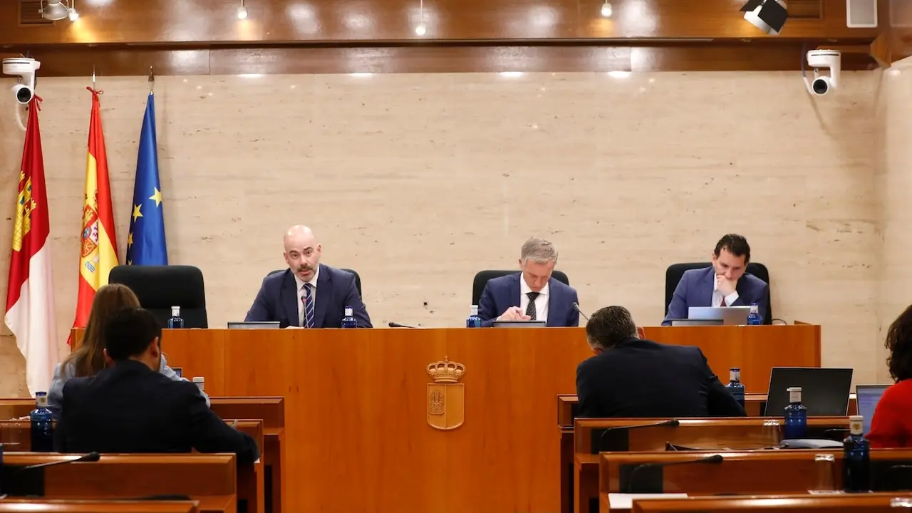 En la imagen un instante de la reunión este miércoles de la Comisión de Sanidad de las Cortes de Castilla-La Mancha
