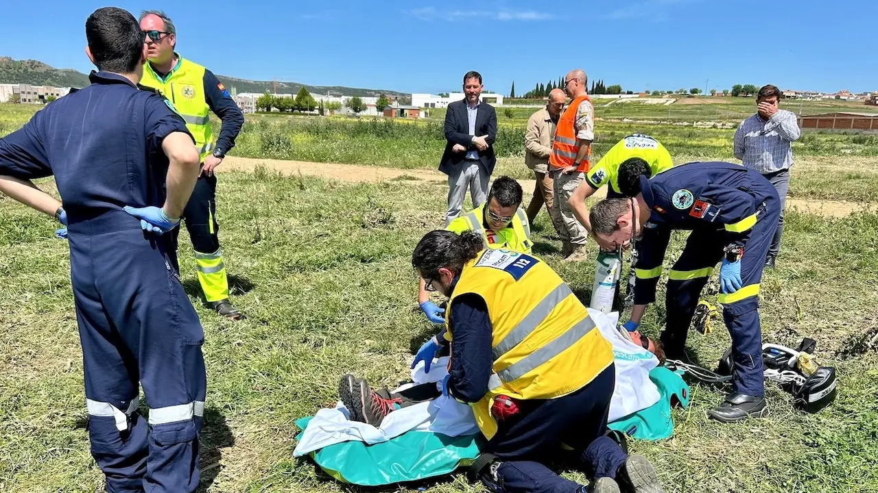 Piedrabuena (Ciudad Real), escenario de un ejercicio de búsqueda y salvamento aéreo