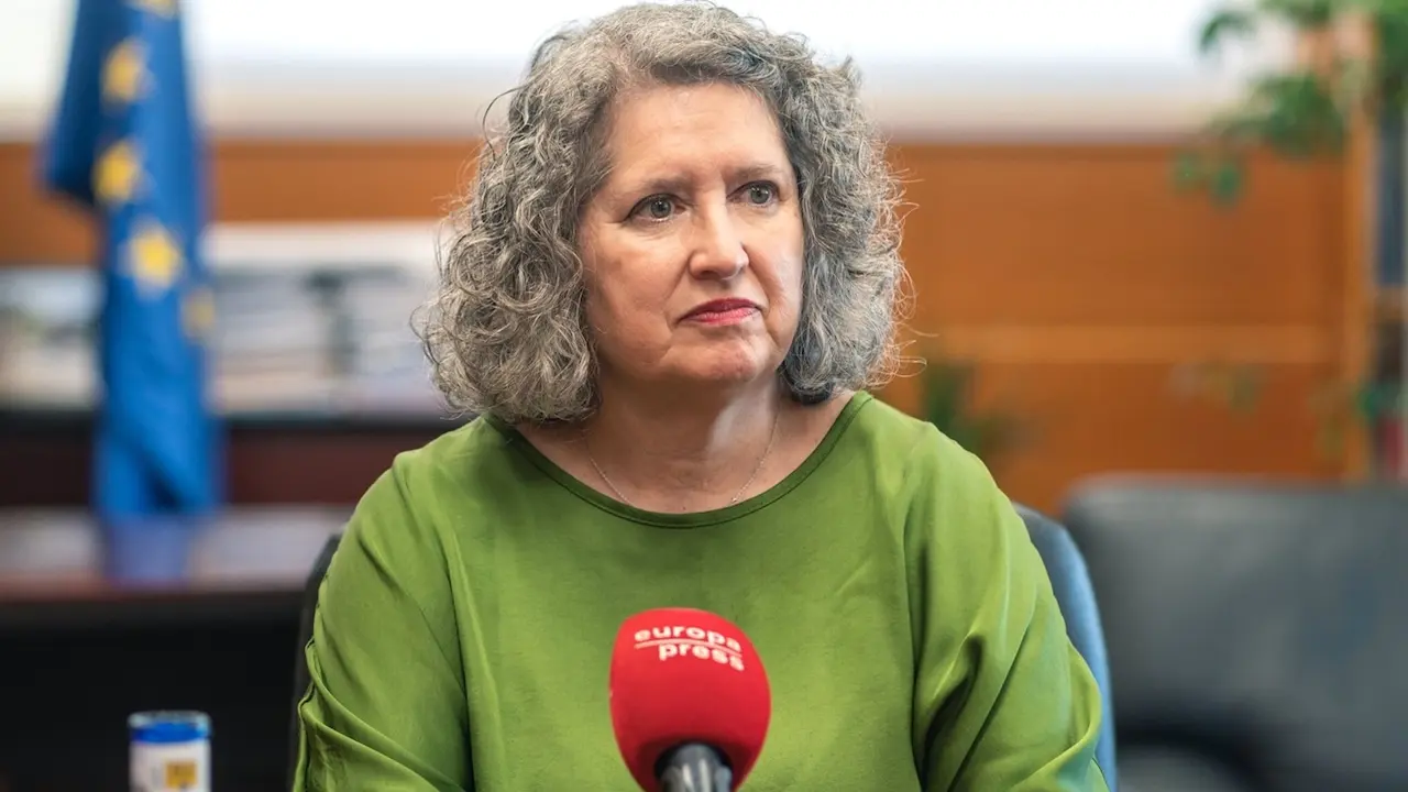 La consejera de Desarrollo Sostenible de Castilla-La Mancha, Mercedes Gómez, en un momento de la entrevista - EP/Juan Moreno