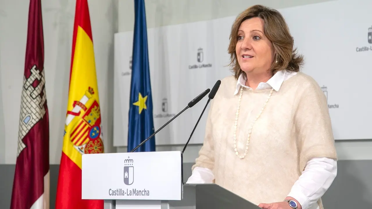 La consejera de Economía, Empresas y Empleo de Castilla-La Mancha, Patricia Franco, ha informado en rueda de prensa de asuntos de su departamento abordados en el Consejo de Gobierno