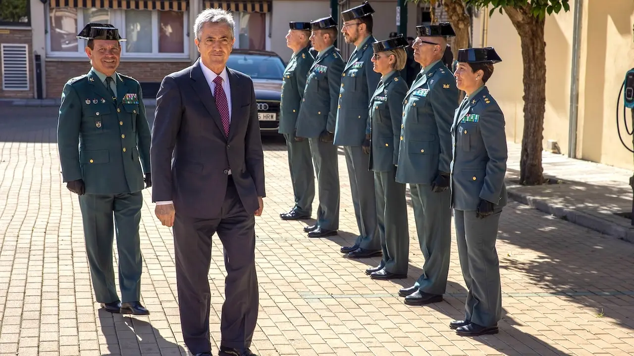 El director general de la Guardia Civil, Leonardo Marcos, antes de su reunión con los mandos de la zona de Castilla-La Mancha, este martes en Toledo - EFE/Ismael Herrero