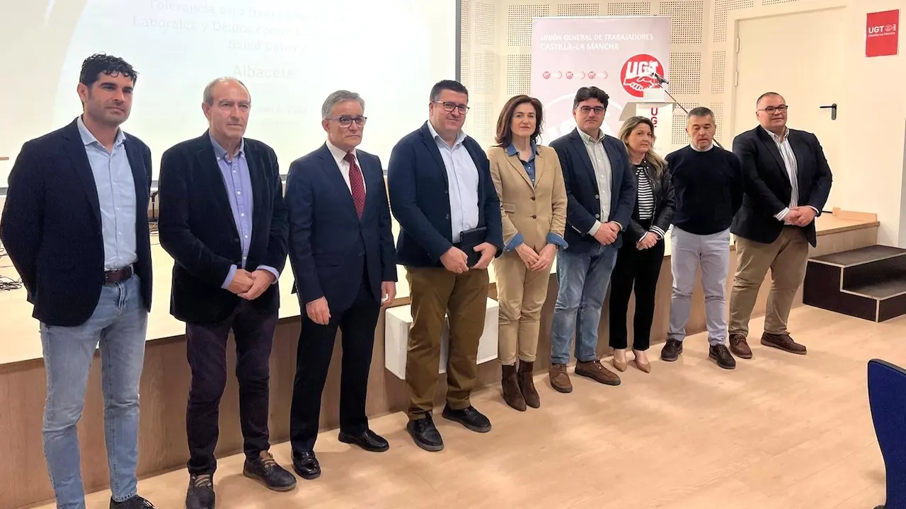 Jornada 'Tolerancia cero frente a los accidentes laborales y delitos contra la seguridad y salud laboral' organizada por UGT Castilla-La Mancha