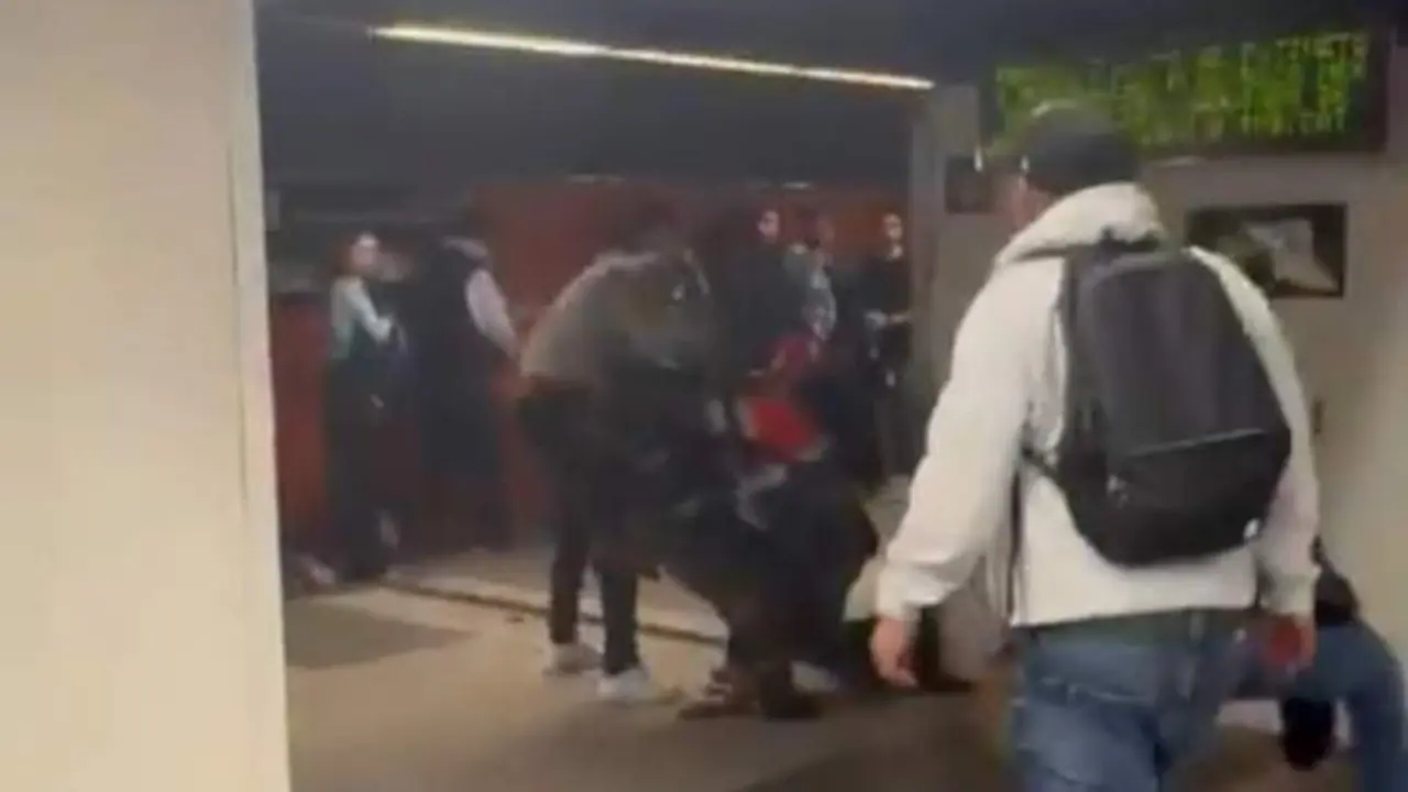 VIDEO. Agresión en una estación: varios vigilantes heridos al ser atacados a golpes