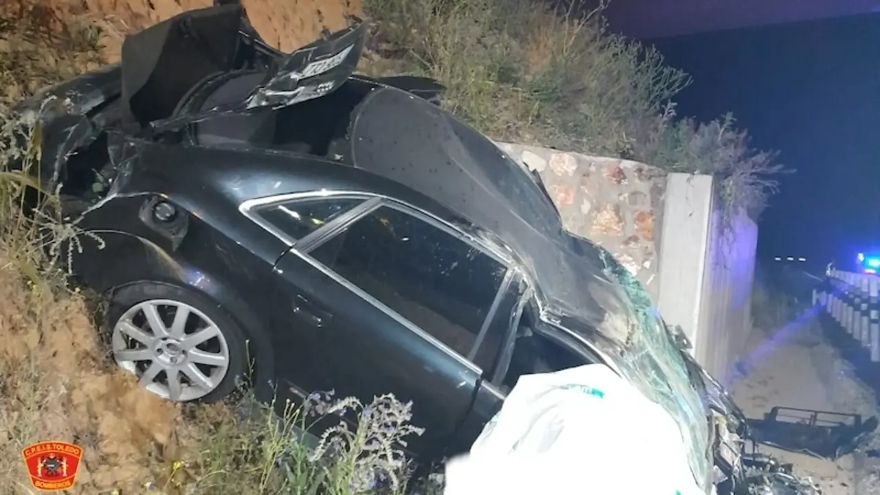 Muere un hombre tras salirse de la vía el coche que conducía y caer por un puente en Burujón (Toledo)
