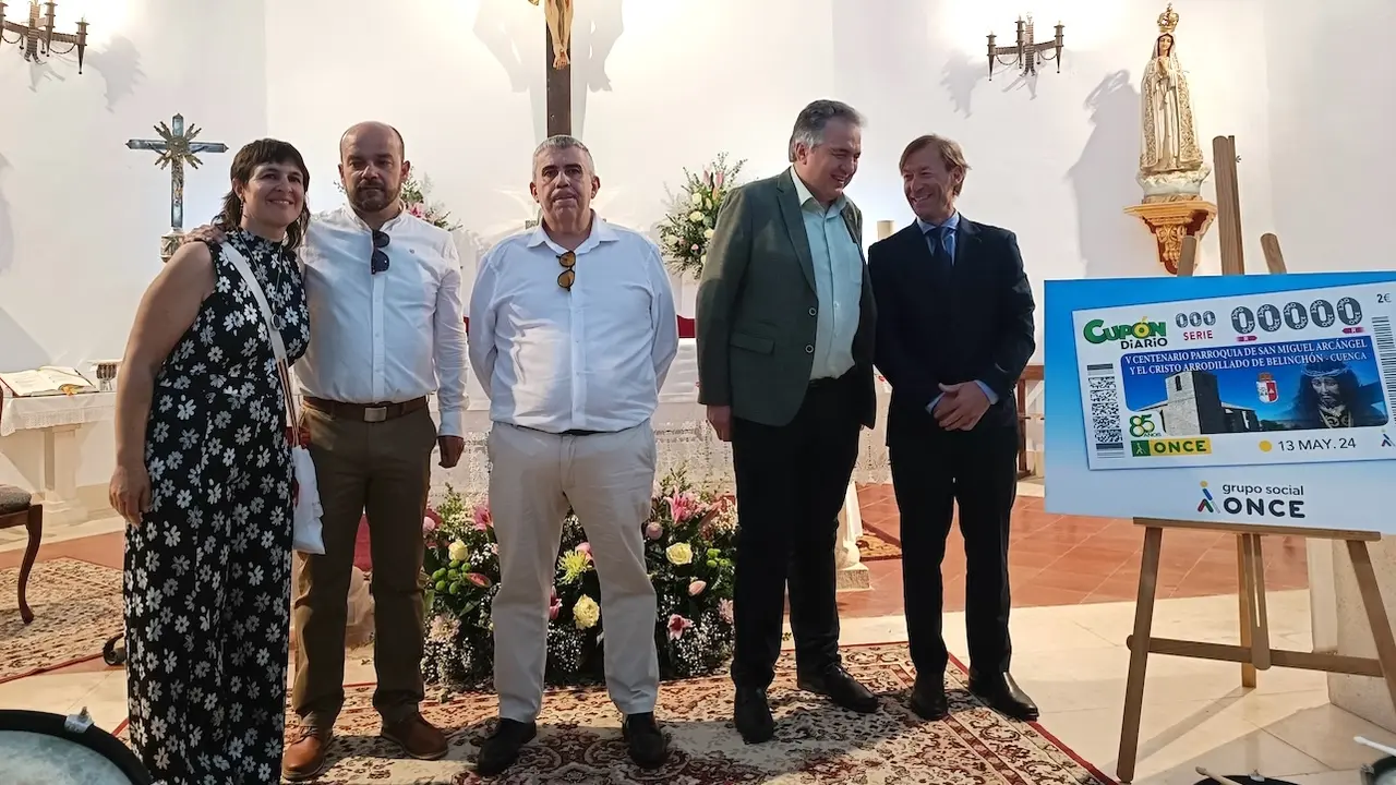 El V Centenario de la Parroquia de San Miguel Arcángel de Belinchón (Cuenca), en el cupón de la ONCE