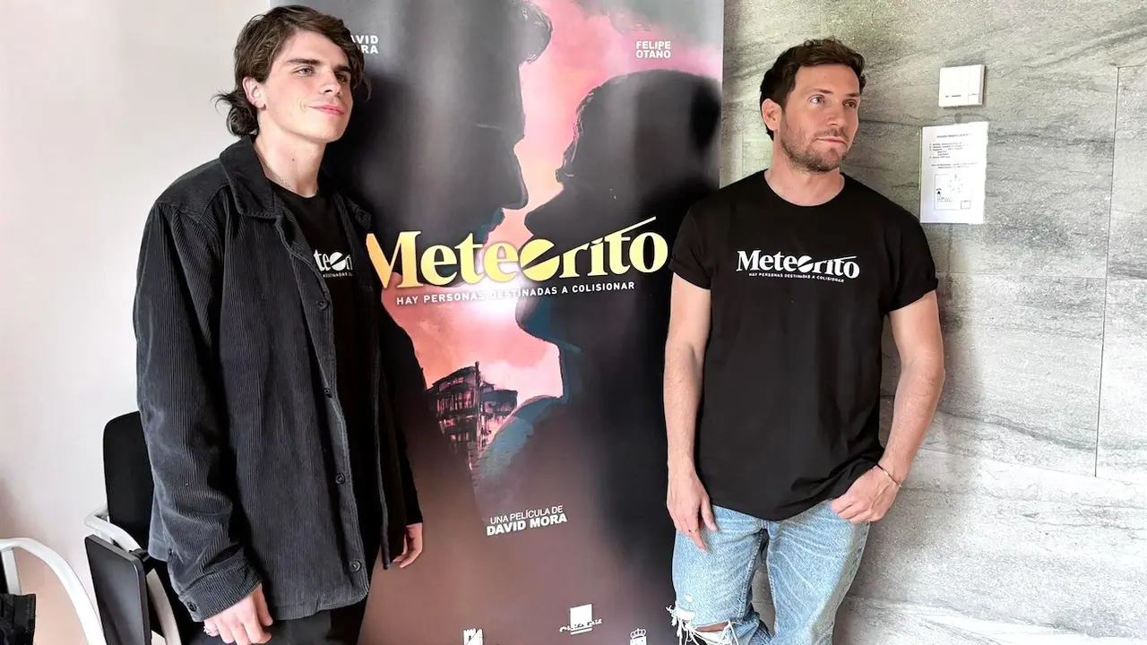 El actor argentino Felipe Otaño y el director David Mora han presentado en Cuenca el rodaje de la película 'Meteorito' - EP