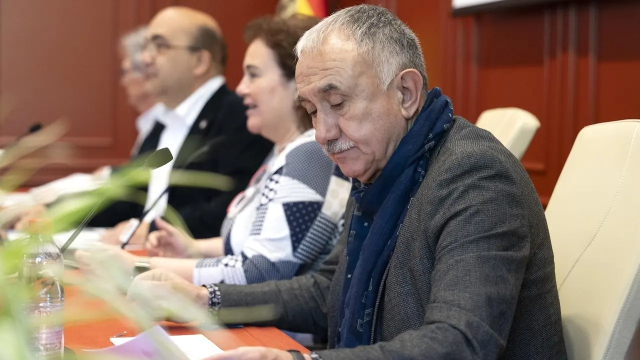 El secretario general de UGT, Pepe Álvarez, este lunes en Cuenca - EP/Lola Pineda