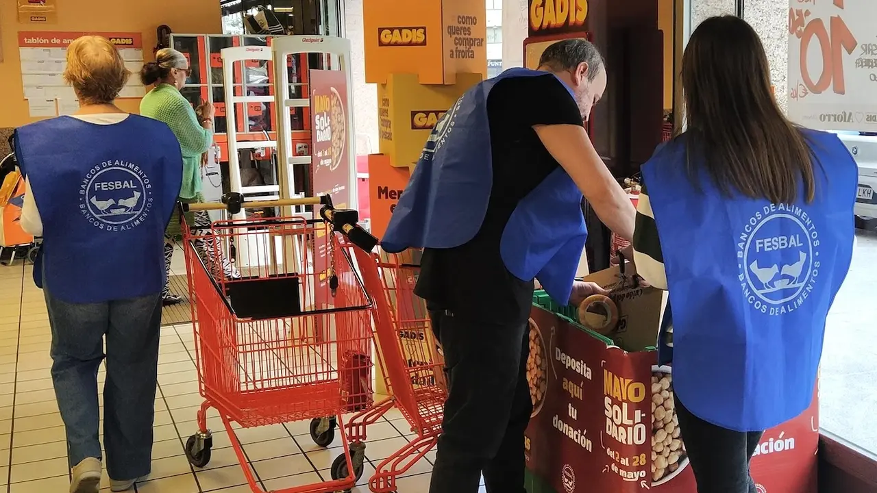 Los bancos de alimentos piden colaboración para recaudar 4 millones de kilos