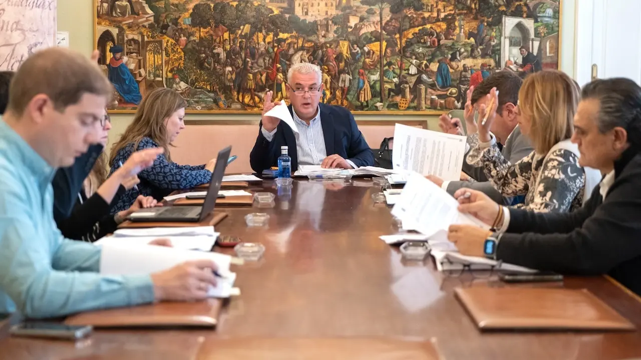 En la imagen un instante de la reunión de la Junta de Gobierno de la Diputación Provincial de Guadalajara