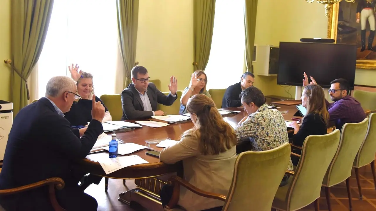 En la imagen un instante de la reunión de la Junta de Gobierno de la Diputación Provincial de Guadalajara