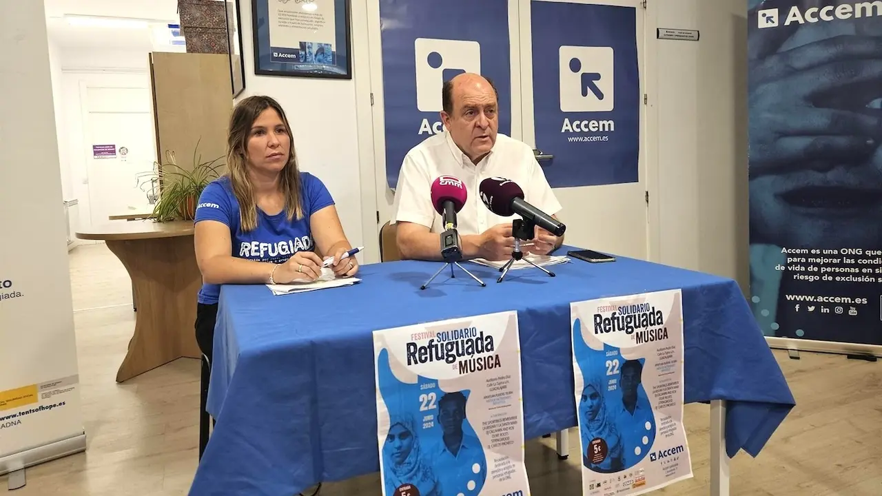 El responsable de Accem en Castilla-La Mancha, Braulio Carlés, en una comparecencia ante los medios de comunicación coincidiendo con el Día Internacional del Refugiado