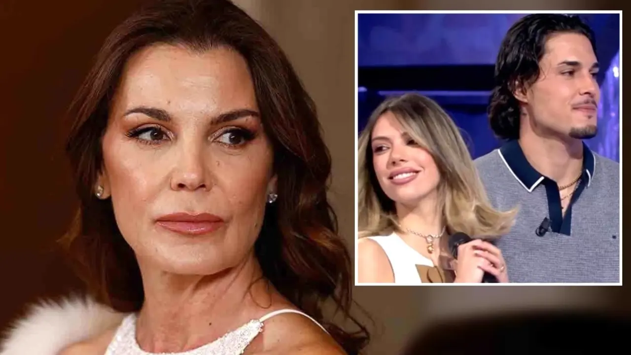 En el fotomontaje Mar Flores y su hijo Carlo Costanzia junto a Alejandra Rubio