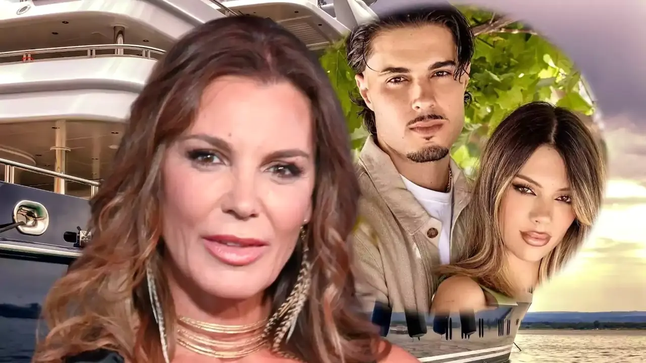 En el fotomontaje Mar Flores y su hijo Carlo Costanzia junto a su pareja Alejandra Rubio