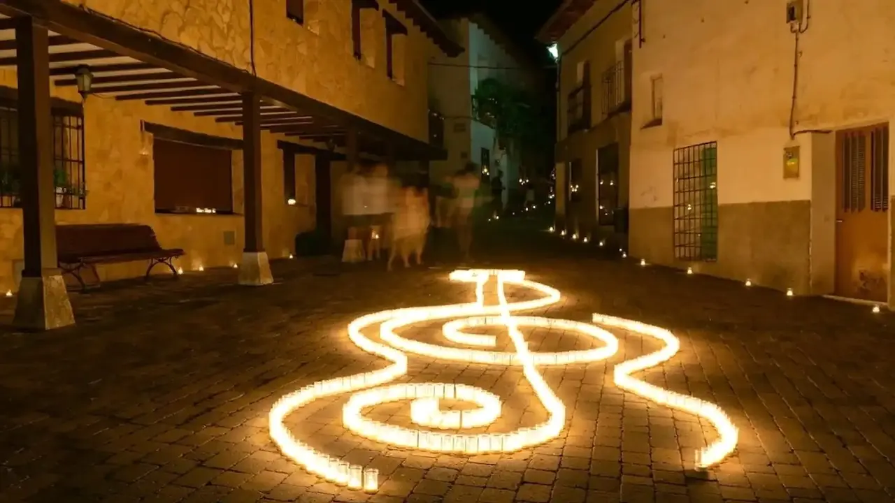 Más de 10.000 velas iluminarán las calles y plazas de Albarcón el 20 y 27 de julio