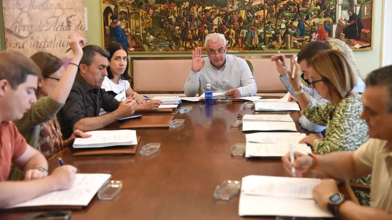En la imagen un instante de la reunión de la Junta de Gobierno de la Diputación Provincial de Guadalajara