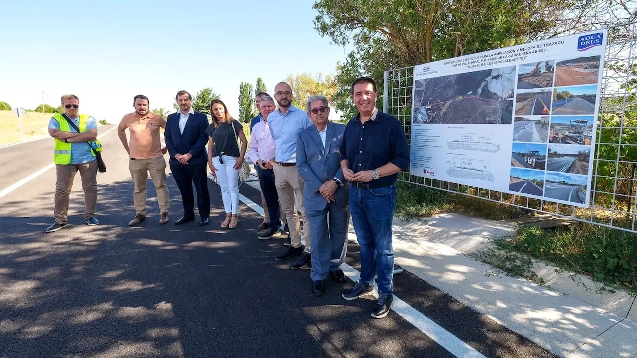 La Diputación de Albacete y Aquadeus invierten más de un millón en mejorar la carretera AB-602