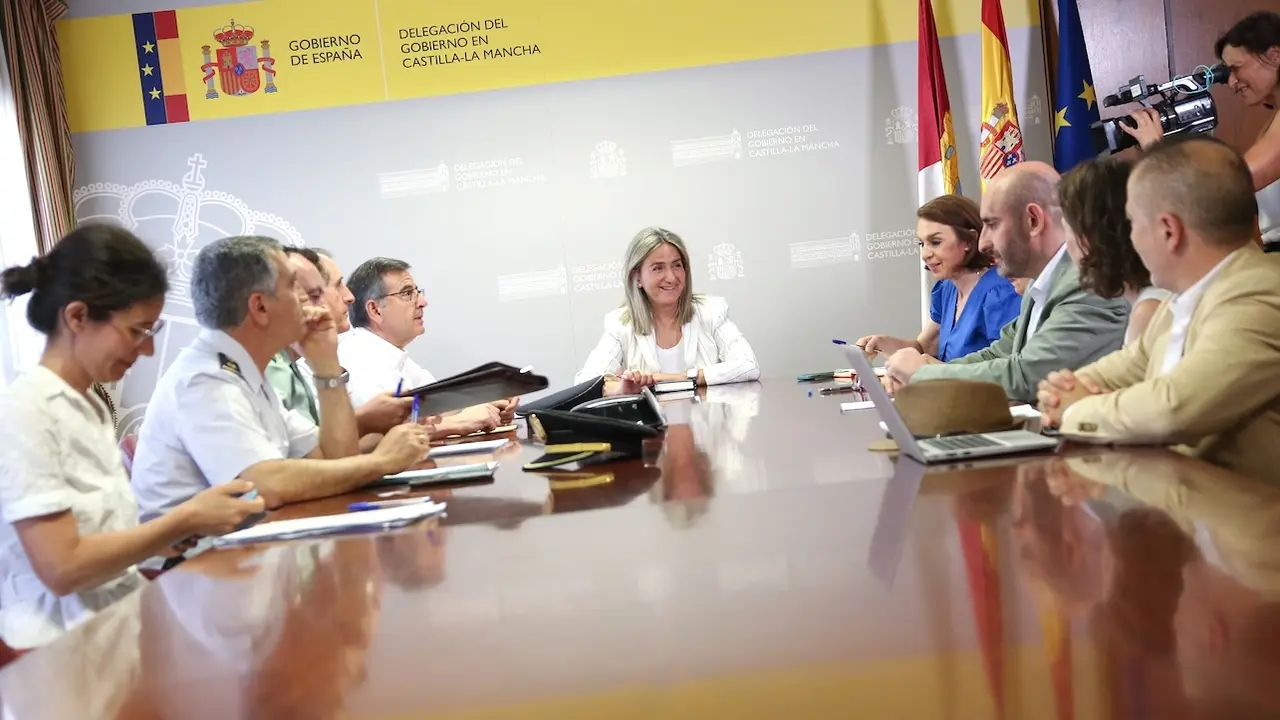 La delegada del Gobierno en Castilla-La Mancha, Milagros Tolón, ha presidido la reunión de la Comisión Regional de Flujos Migratorios