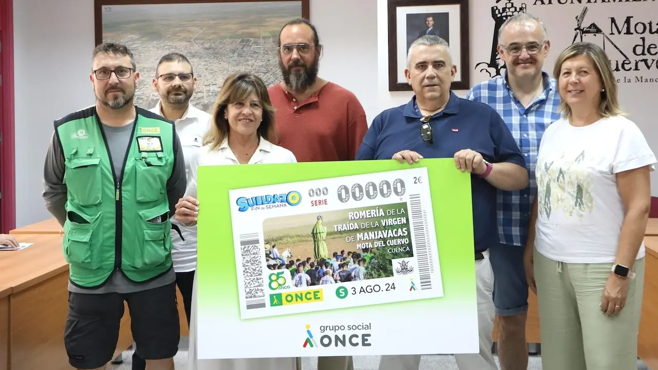 El cupón de la ONCE difundirá el 3 de agosto la Romería de la Traída de la Virgen de Manjavacas en Mota del Cuervo (Cuenca)