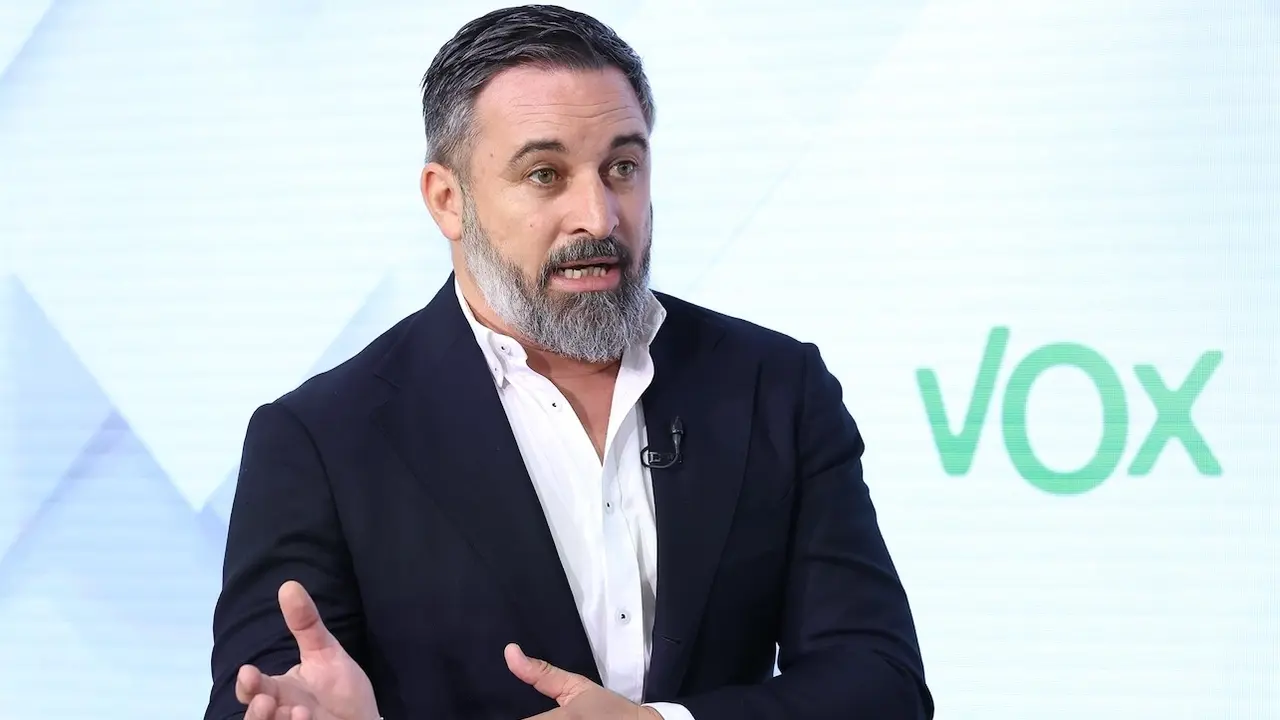El presidente de Vox, Santiago Abascal, en un momento de la entrevista - EP/Marta Fernández Jara