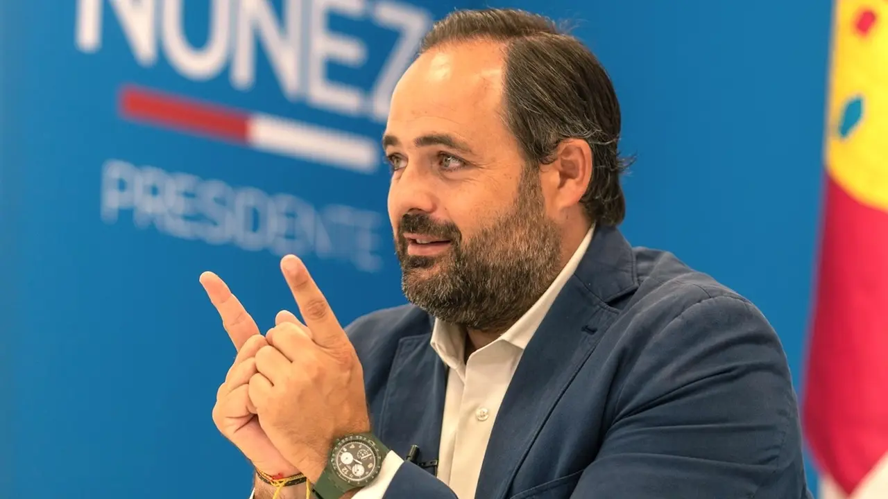 El presidente del PP de Castilla-La Mancha, Paco Núñez, en un momento de la entrevista - EP/Juan Moreno