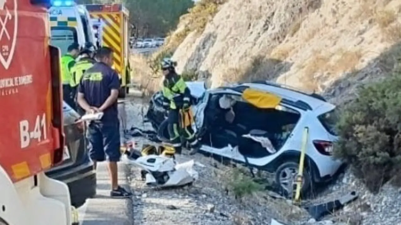 accidente de tráfico, choque, colisión, salida de vía, salirse de la vía
