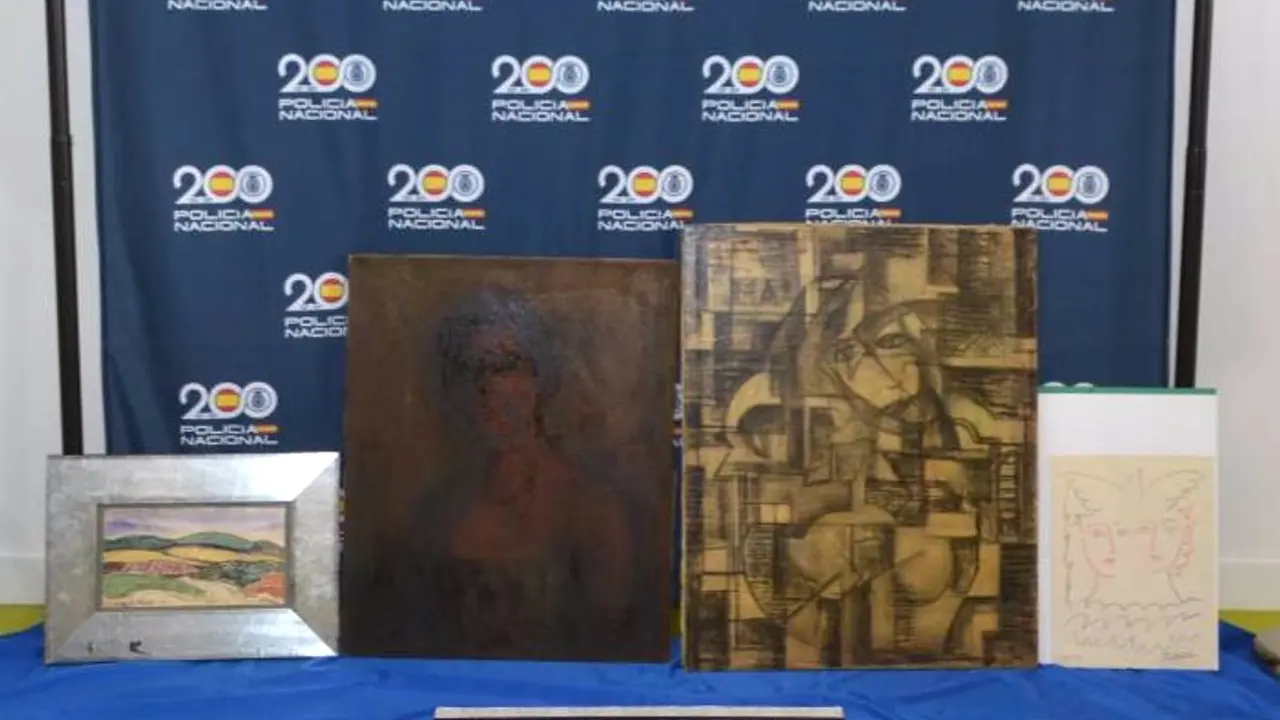 La Policía Nacional interviene tres pinturas falsas de Picasso y una de Benjamín Palencia