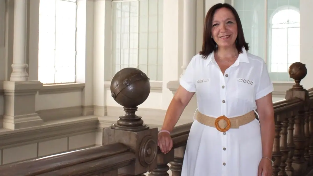 La alcaldesa de Ciudad Real, Rosa Melchor, posa en un momento de la entrevista con Europa Press