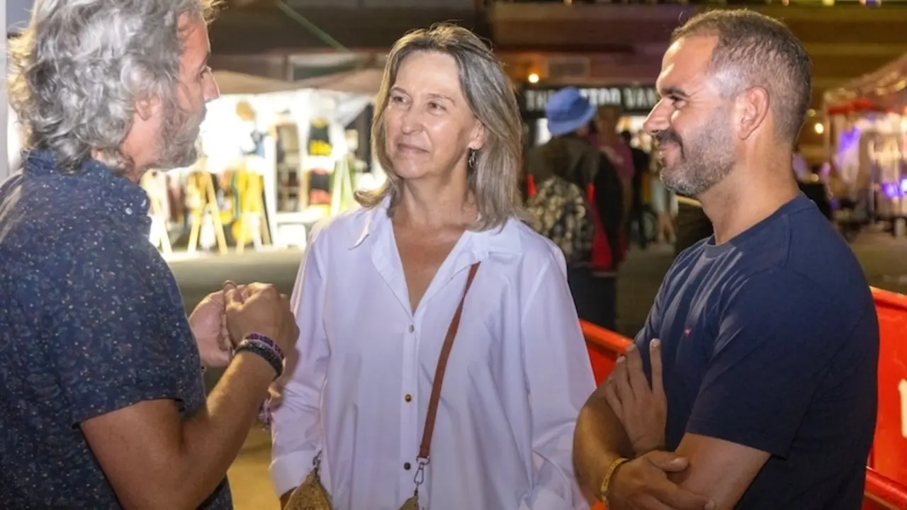 La alcaldesa de Guadalajara, Ana Guarinos, en su visita este fin de semana al Festival Gigante celebrado en la ciudad