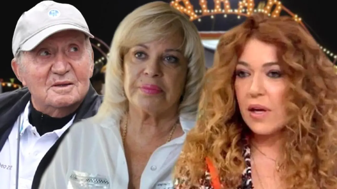 En el fotomontaje el rey Juan Carlos, Bárbara Rey y Sofía Cristo