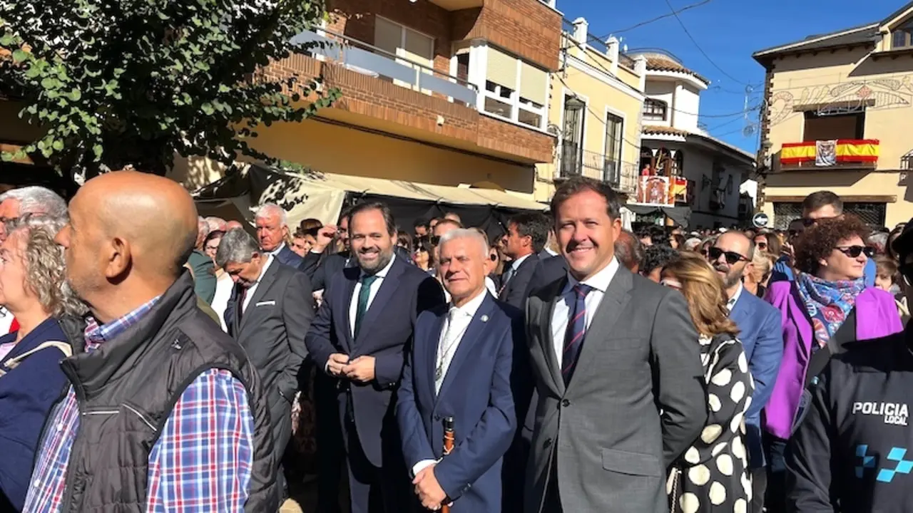 El presidente provincial del PP de Toledo, Carlos Velázquez, este sábado en las Fiestas en honor al Santísimo Cristo de la Vera Cruz de Urda