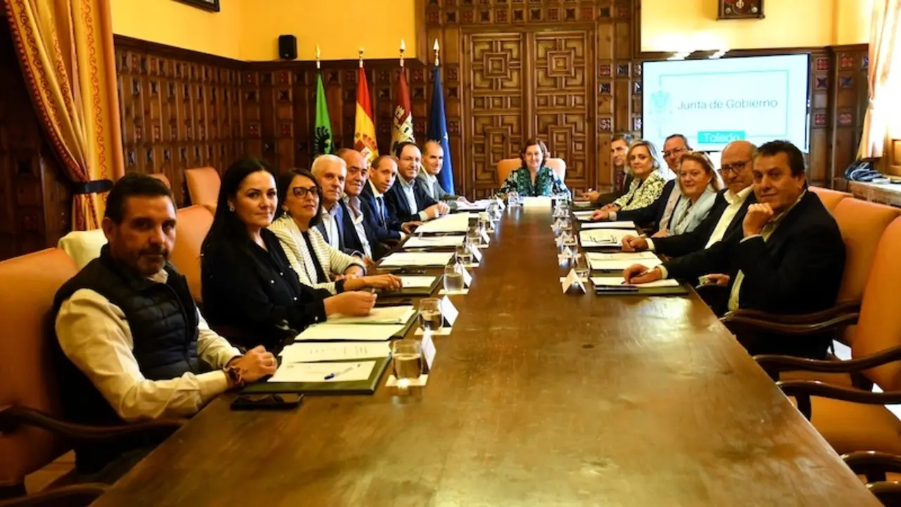 En la imagen un instante de la reunión de la Junta de Gobierno de la Diputación Provincial de Toledo