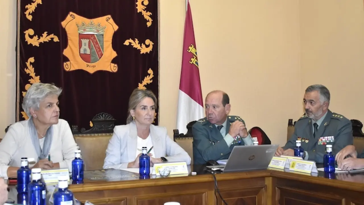 La delegada del Gobierno en Castilla-La Mancha, Milagros Tolón, ha participado este martes en la reunión con los mandos de la Guardia Civil de la región, celebrada en Priego (Cuenca)