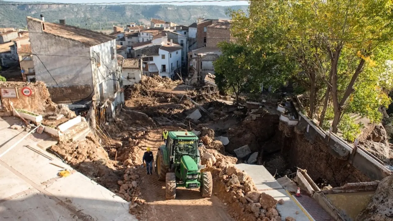 Imagen de los efectos de la DANA en la localidad albaceteña de Letur - EP/Víctor Fernández