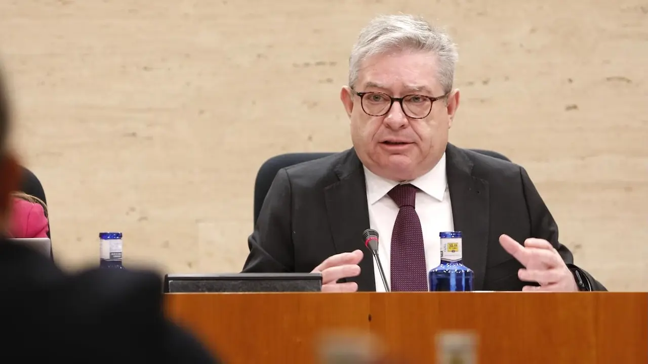 El presidente de la Cámara de Cuentas de Castilla-La Mancha, Fernando Andújar, en una imagen de archivo durante una comparecencia en el Parlamento regional