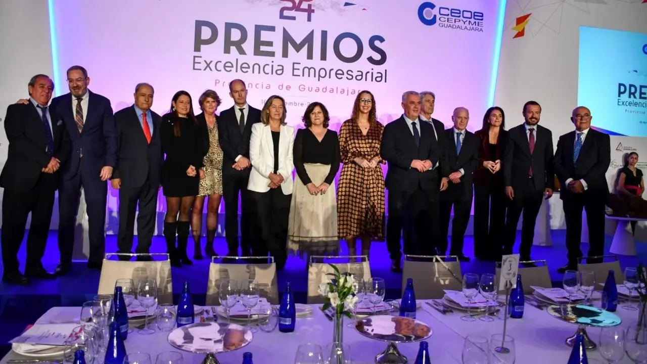 La consejera de Igualdad de Castilla-La Mancha, Sara Simón, ha asistido este sábado a la entrega de los Premios Excelencia Empresarial de CEOE-Cepyme Guadalajara