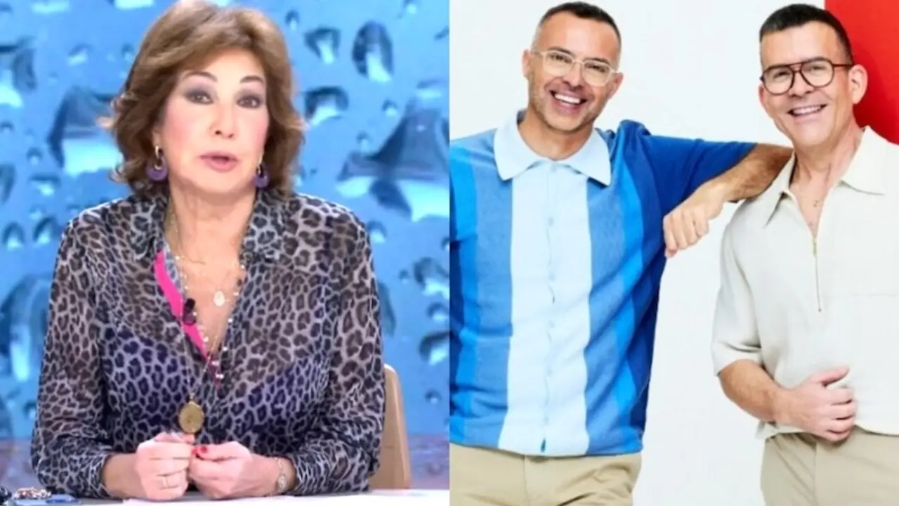 En el fotomontaje en imágenes de archivo Ana Rosa Quintana y los creadores de 'Sálvame' Óscar Cornejo y Adrián Madrid