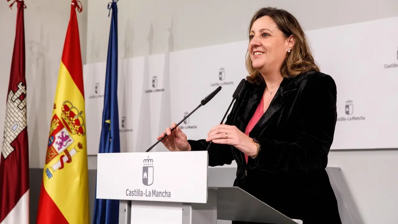 La consejera de Economía, Empresas y Empleo de Castilla-La Mancha, Patricia Franco, ha informado en rueda de prensa de los asuntos de su departamento abordados en el Consejo de Gobierno