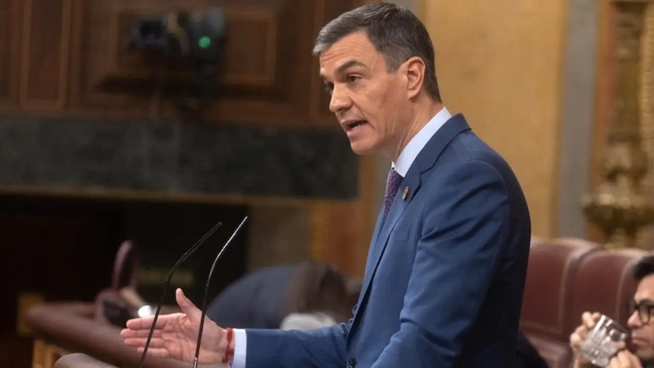 El presidente del Gobierno, Pedro Sánchez, durante su comparecencia este miércoles a petición propia ante el Pleno del Congreso de los Diputados para informar sobre la dana - EP/Eduardo Parra