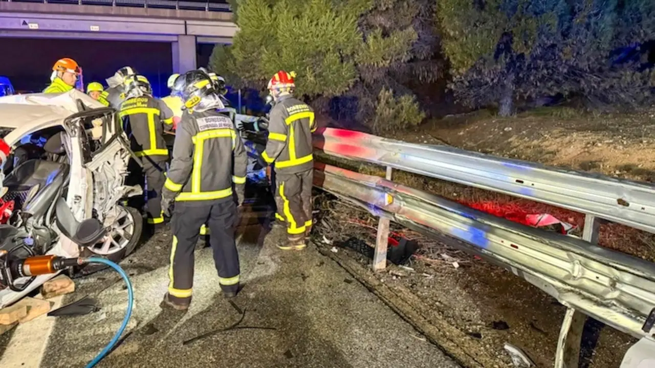 accidente de tráfico, choque, colisión, salida de vía, salirse de la vía,