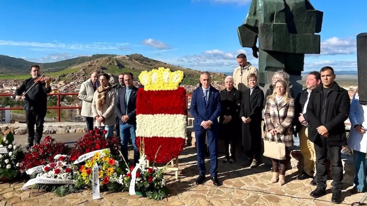 Acto de celebración en Puertollano (Ciudad Real) de la festividad de Santa Bárbara, patrona de los mineros