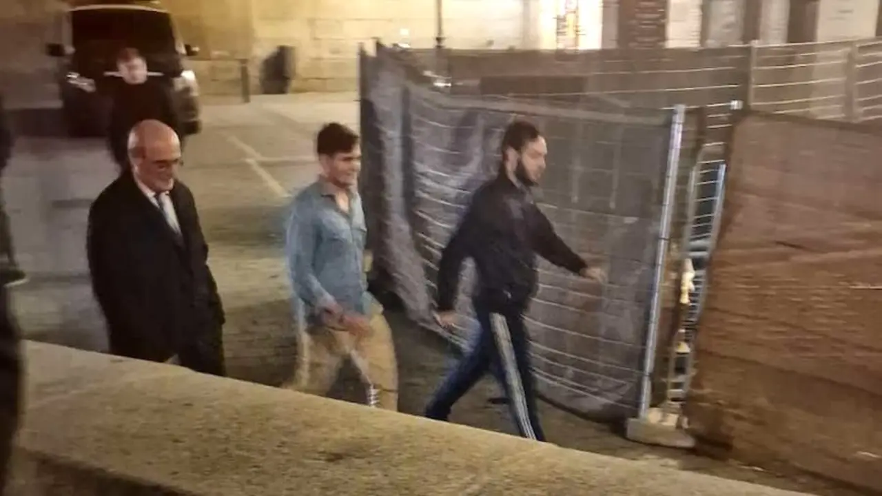 Juan Martín, concejal de Vox en el Ayuntamiento de Toledo, este miércoles con Vito Quiles