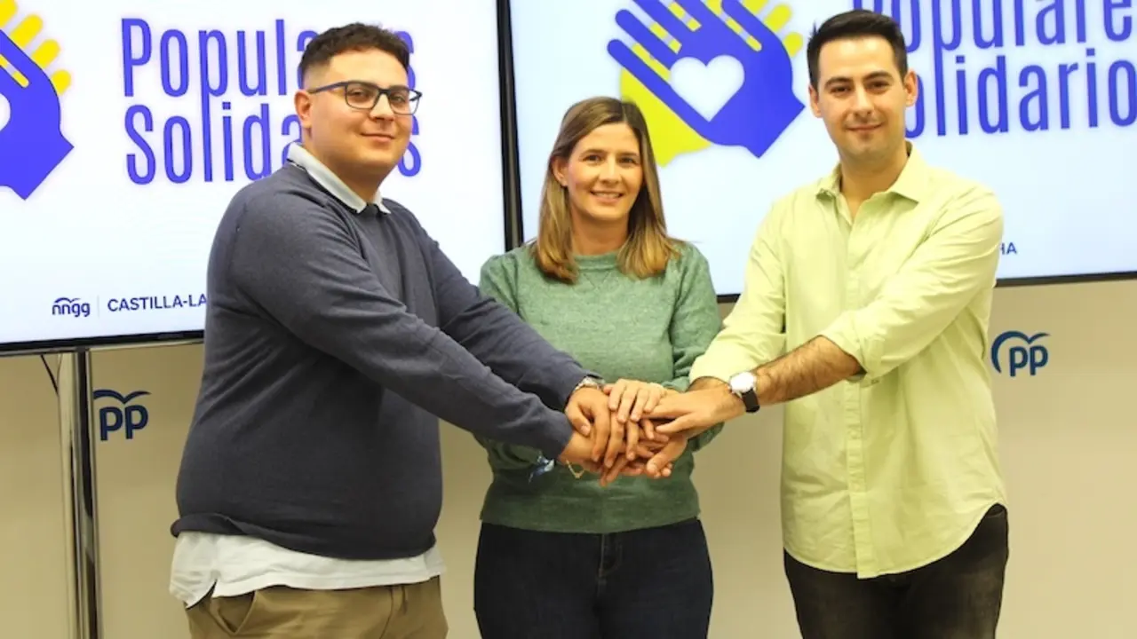 La secretaria general del PP de Castilla-La Mancha, Carolina Agudo, ha presentado la campaña 'Populares Solidarios' de NNGG junto a su presidente, José Luis MOntalvo