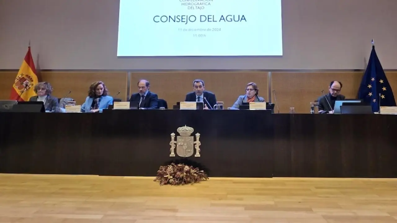 En la imagen un instante del Consejo del Agua de la Confederación Hidrográfica del Tajo