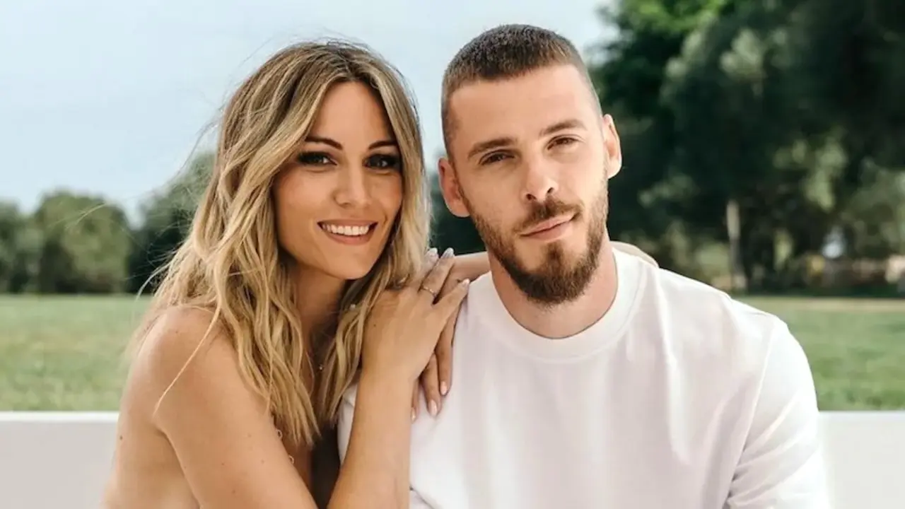 En la imagen de archivo Edurne junto a su pareja David de Gea